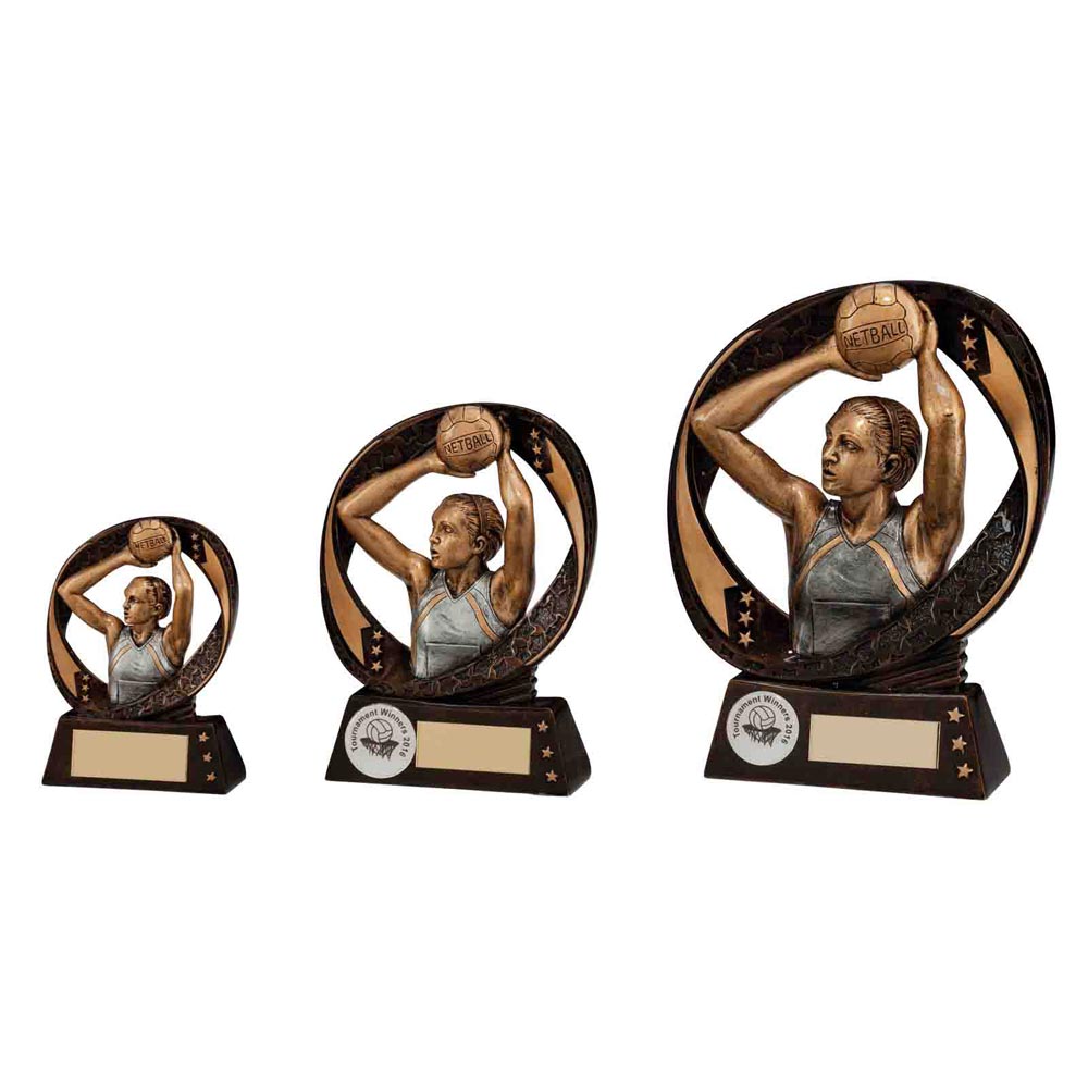 Personalised Engraved Typhon Netball Trophy Free Engraving