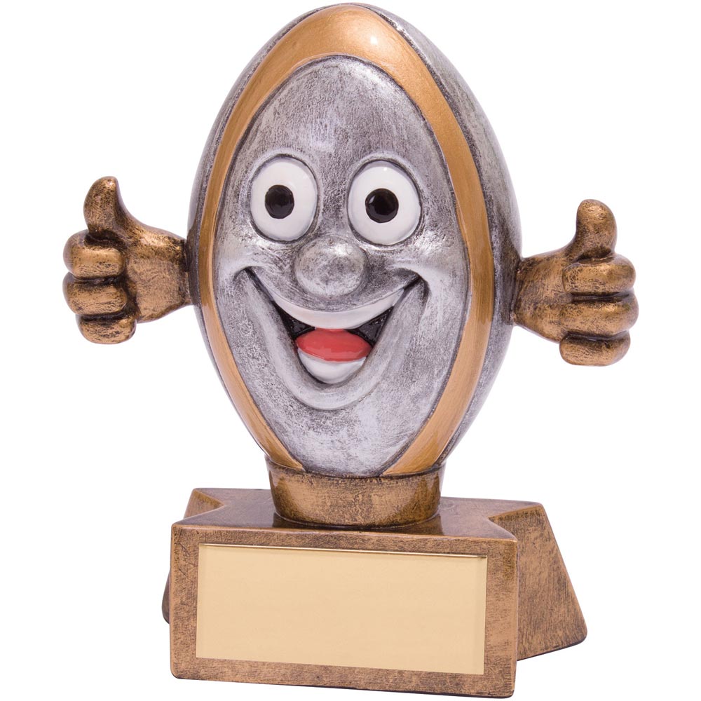 Personalised Engraved Smiler Rugby Trophy Free Engraving