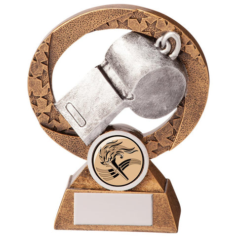 Personalised Engraved Referee Whistle Football Trophy Free Engraving