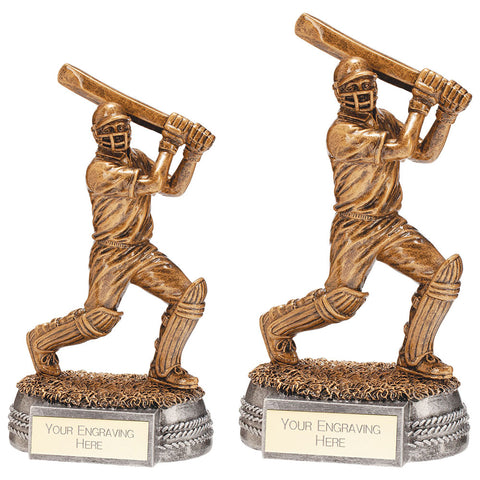 Personalised Engraved Centurion Cricket Batsman Trophy 2 Sizes Available Free Engraving