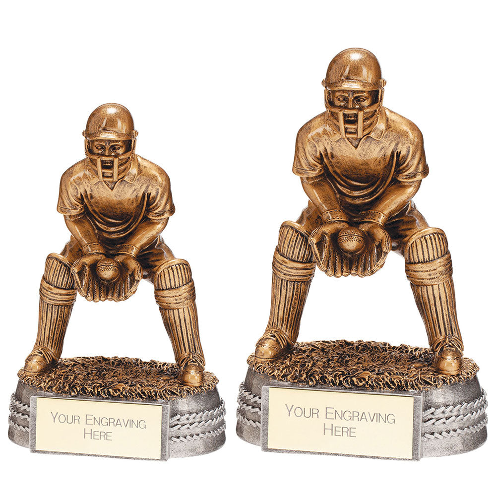 Personalised Engraved Centurion Wicketkeeper Cricket Trophy 2 Sizes Available Free Engraving