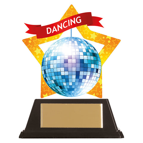 Personalised Engraved Mini-Star Disco Dancing Trophy Free Engraving