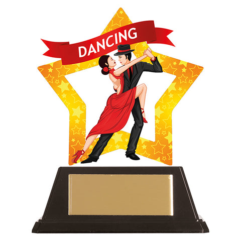 Personalised Engraved Mini-Star Ballroom Dancing Trophy Free Engraving