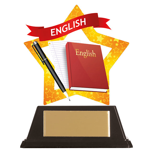 Personalised Engraved Mini-Star English Trophy Free Engraving
