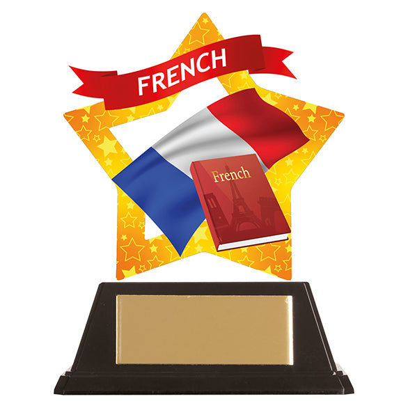 Personalised Engraved Mini-Star French Trophy Free Engraving
