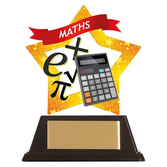 Personalised Engraved Mini-Star Maths Trophy Free Engraving