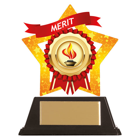 Personalised Engraved Mini-Star Merit Award Trophy Free Engraving