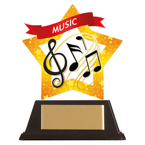 Personalised Engraved Mini-Star Music Trophy Free Engraving