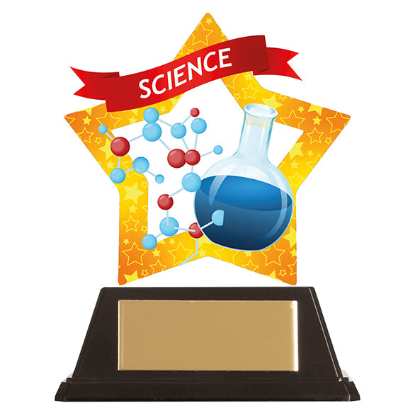 Personalised Engraved Mini-Star Science Trophy Free Engraving