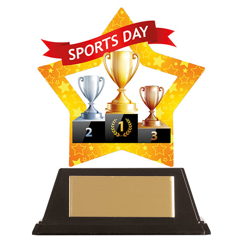 Personalised Engraved Mini-Star Sports Day Trophy Free Engraving