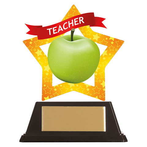Personalised Engraved Mini-Star Teacher Trophy Free Engraving