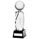 Personalised Engraved Astral Crystal Golf Award Trophy 3 Sizes Available Free Engraving