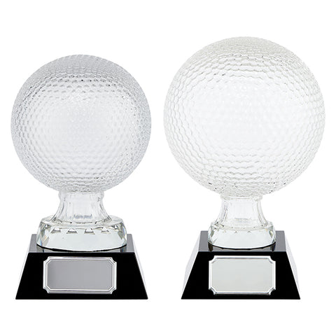 Personalised Engraved Supreme Golf Crystal Award Trophy 2 Sizes Available Free Engraving