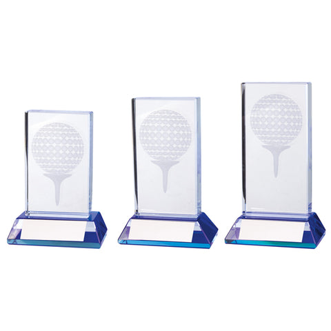 Personalised Engraved Davenport Crystal Golf Award Trophy 3 Sizes Available Free Engraving