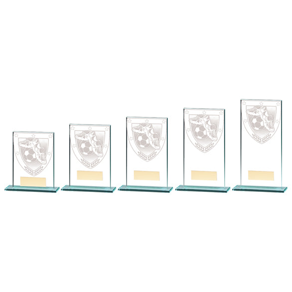 Personalised Engraved Millennium Glass Football Trophy 5 Sizes Available Free Engraving