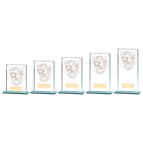 Personalised Engraved Millennium Glass Football Trophy 5 Sizes Available Free Engraving