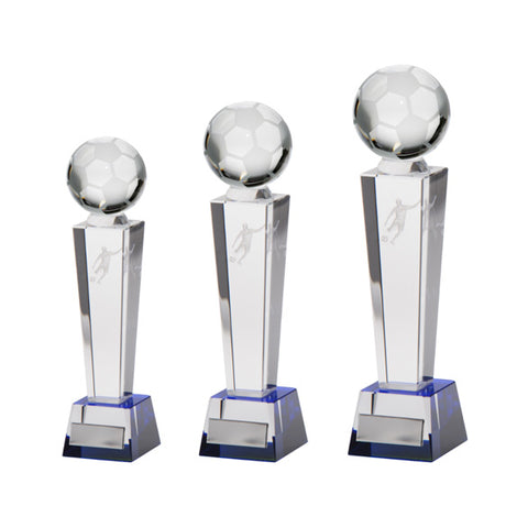 Personalised Engraved Legend Tower Crystal Football Award Trophy 3 Sizes Available Free Engraving