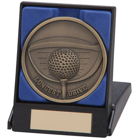 Golf Medal and Box Trophy