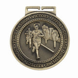 Personalised Engraved Olympia Running Medal & Ribbon 60mm Available In 3 Finishes Free Engraving