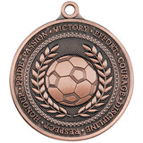 Personalised Engraved Olympia Football Medal 60mm Available In 3 Finishes Free Engraving