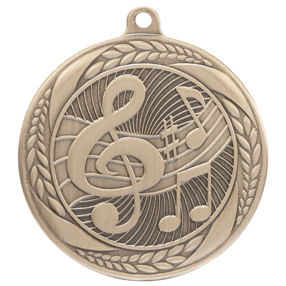 Personalised Engraved Typhoon Music Medal 55mm Available In 3 Finishes Free Engraving
