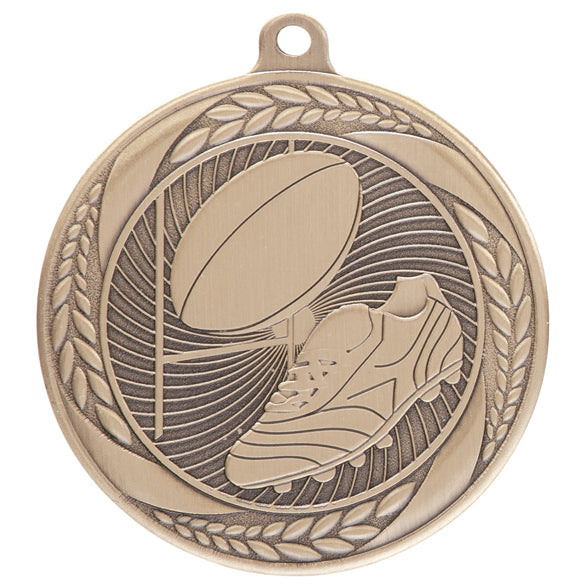 Personalised Engraved Typhoon Rugby Medal 55mm Available In 3 Finishes Free Engraving