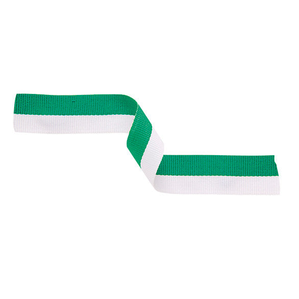 Green & White Ribbon