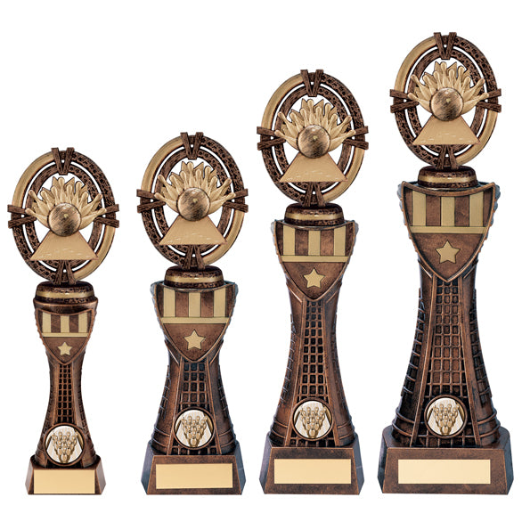 Personalised Engraved Maverick Ten Pin Bowling Trophy 4 Sizes Available Free Engraving