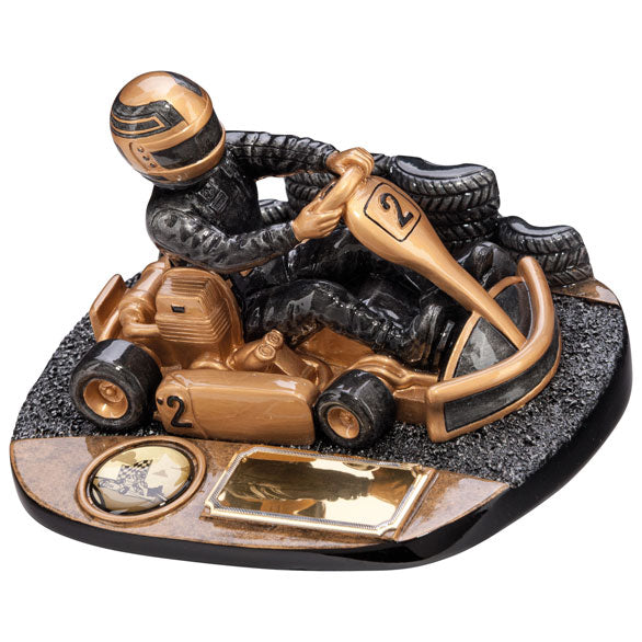 Personalised Engraved Rapid Force Go-Cart Trophy 2 Sizes Available Free Engraving