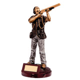 Personalised Engraved Motion Extreme Clay Pigeon Figure Trophy Free Engraving