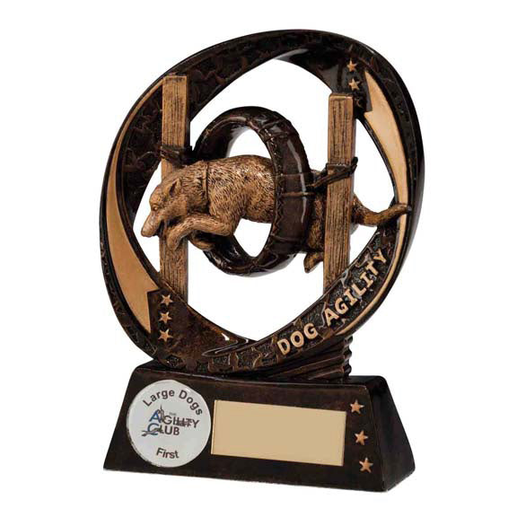 Personalised Engraved Typhoon Dog Agility Trophy 2 Sizes Available Free Engraving
