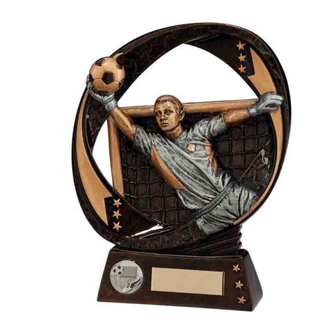 Personalised Engraved Typhoon Football Goalkeeper Trophy Free Engraving