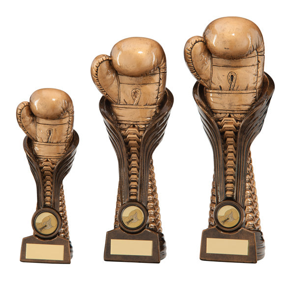 Personalised Engraved Gauntlet Boxing Trophy 2 Sizes Available Free Engraving