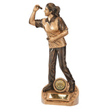 Personalised Engraved Bullseye Female Darts Trophy 3 Sizes Available Free Engraving