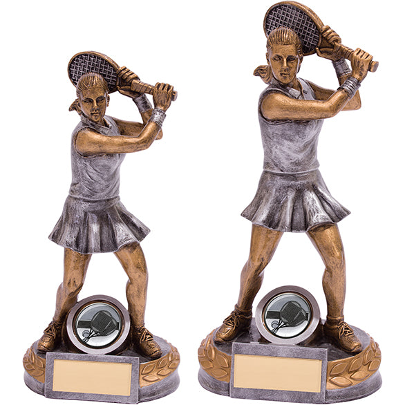 Personalised Engraved Super Ace Female Tennis Trophy Free Engraving