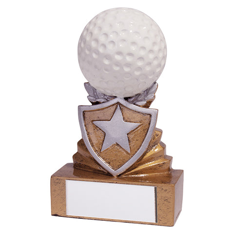 Personalised Engraved Shield Golf Trophy Free Engraving