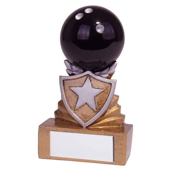 Personalised Engraved Shield Ten Pin Bowling Trophy Free Engraving