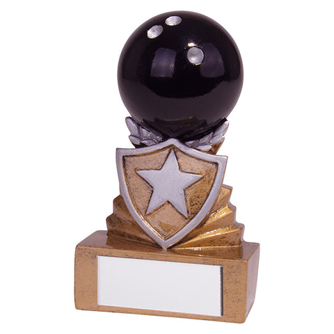 Personalised Engraved Shield Ten Pin Bowling Trophy Free Engraving