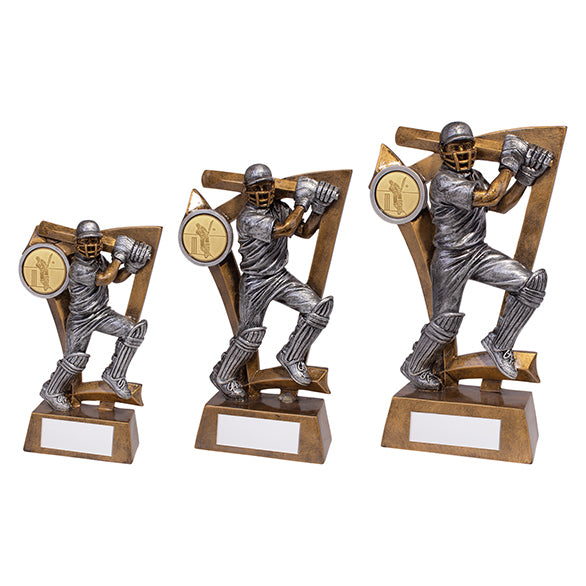 Personalised Engraved Predator Cricket Batsman Trophy 2 Sizes Available Free Engraving