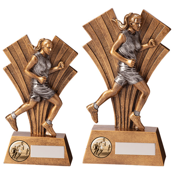 Personalised Engraved Xplode Female Running Trophy Free Engraving