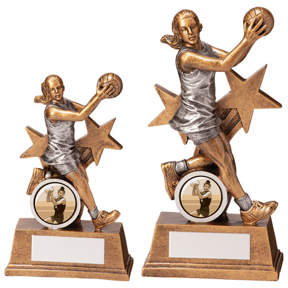 Personalised Engraved Warrior Netball Trophy 2 Sizes Available Free Engraving