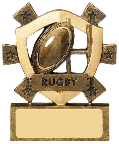 Personalised Engraved Resin Mini Star Rugby Trophy Free Engraving