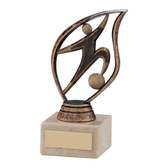 Personalised Engraved Flame Football Trophy Free Engraving